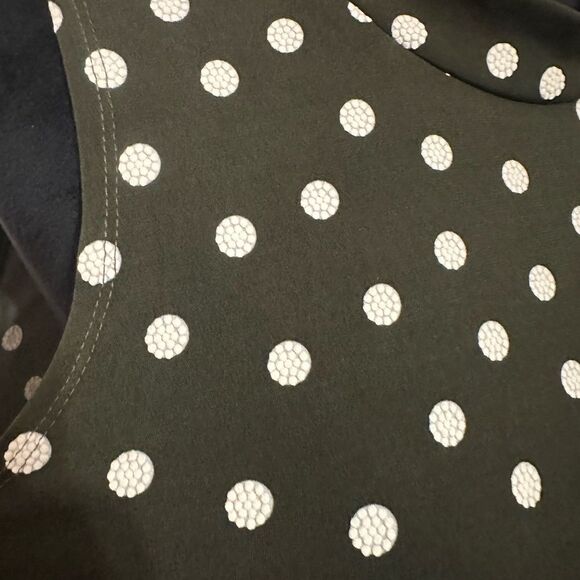 Signature by Robbie Bee Olive Green Polka Dot A-Line Dress Sz L Excellent Cond. - Picture 4 of 7